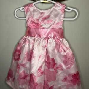 Elegant Pink Floral Kids Dress